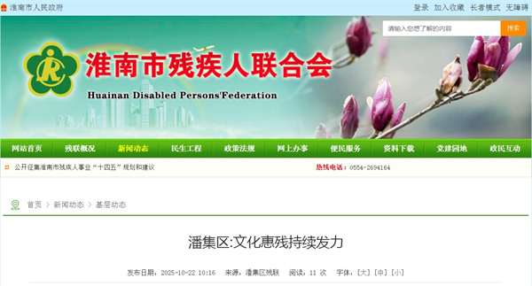 淮南市潘集區文化惠殘持續發力