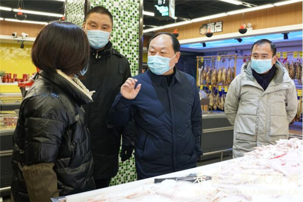 淮南壽縣縣委常委、壽春鎮黨委書記牛斌調研冷鏈食品疫情防控工作